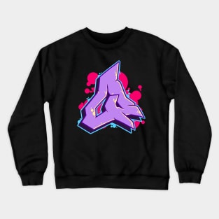 Letter Q - Graffiti Street Art Style Crewneck Sweatshirt